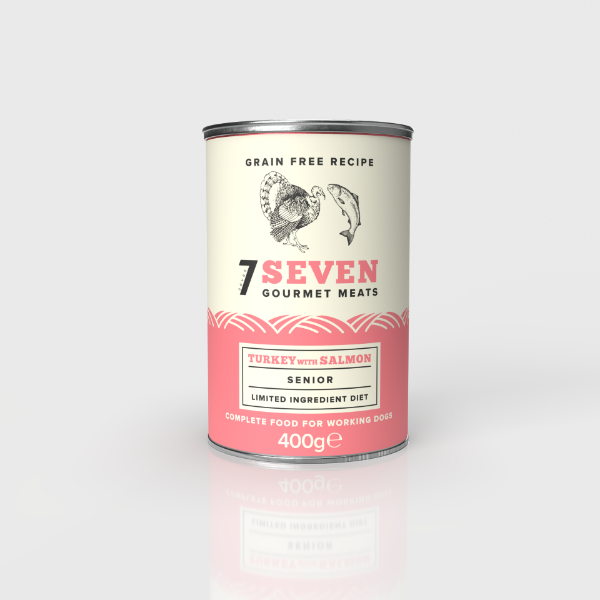 Picture of Seven Dog - Senior Turkey With Salmon Tin 400g