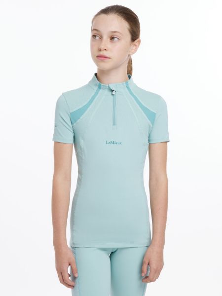 Picture of Le Mieux Young Rider Short Sleeve Mia Mesh Base Layer Aqua