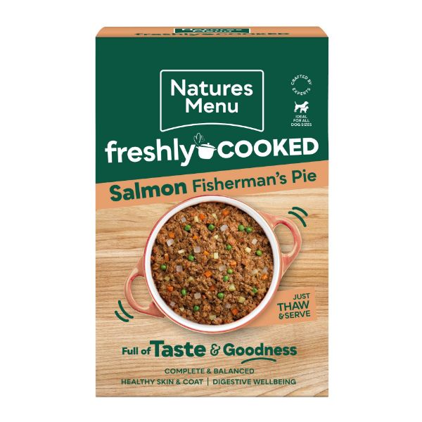 Picture of Natures Menu Freshly Cooked Salmon Fisherman’s Pie with Beef 400g