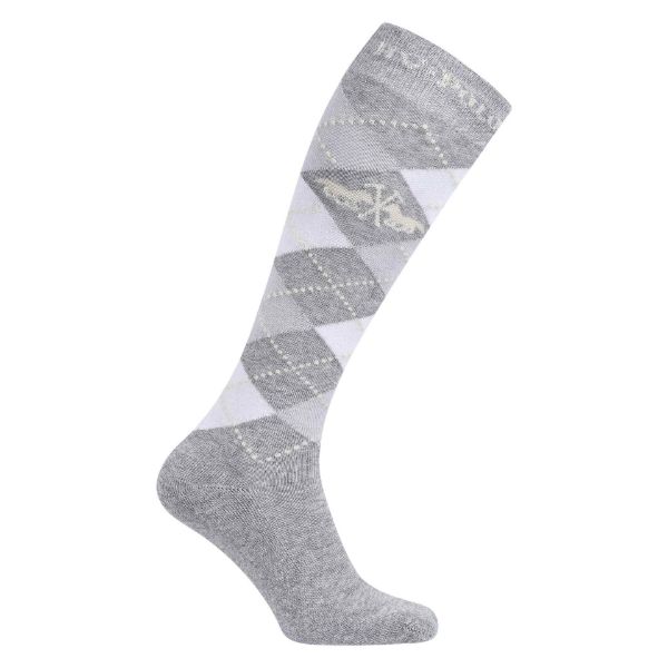 Picture of HV Polo Socks HVPArgyle Grey Melange / Optical White 35-38