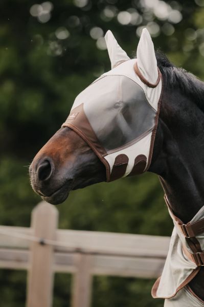 Picture of Kentucky Horsewear Fly Mask Classic With Ears Silver