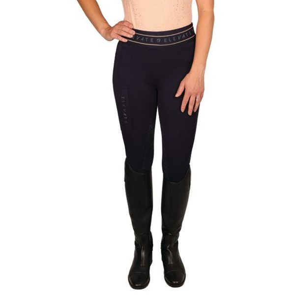 Picture of Hy Equestrian Elevate Allure Riding Tights Navy / Gunmetal Grey