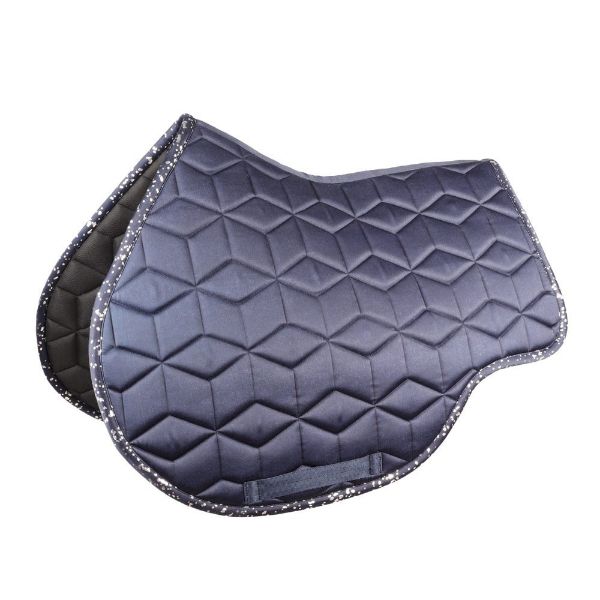 Picture of Hy Equestrian Elevate Allure Saddle Pad Navy / Gun Metal Grey Cob / Full