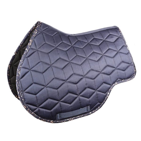 Picture of Hy Equestrian Elevate Allure Saddle Pad Navy / Rose Gold Cob / Full